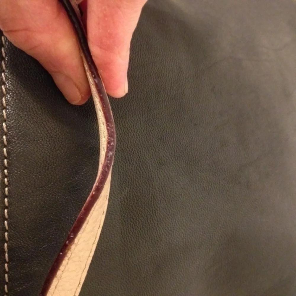 Michael Kors black leather tote bag